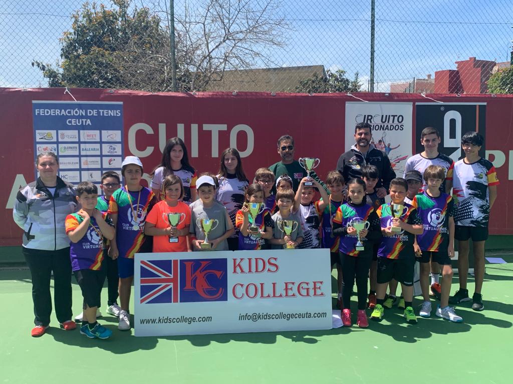 Finaliza el II Torneo de Aficionados Kids College Ceuta de tenis con 54 participantes.