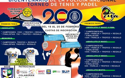 El tenis y pádel ceutí se visten de policías por el bicentenario de la Policía Nacional con un torneo abierto para todos de la mano de la Jefatura Superior de Policía de Ceuta